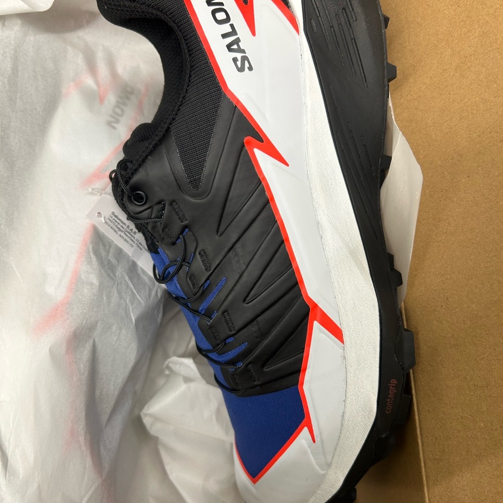 Salomon Men's Black, Blue, and White Athletic Shoes